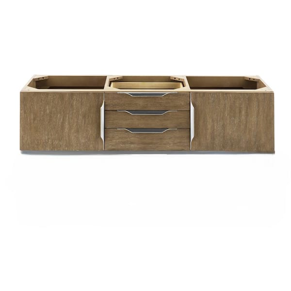 James Martin Vanities Columbia 58.8 in. W. x 19.5 in. D x 15.5 in. H Double Bath Vanity Cabinet without Top in Latte Oak