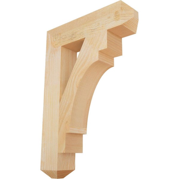 Ekena Millwork 4 in. x 26 in. x 18 in. Douglas Fir Merced Craftsman Rough Sawn Bracket