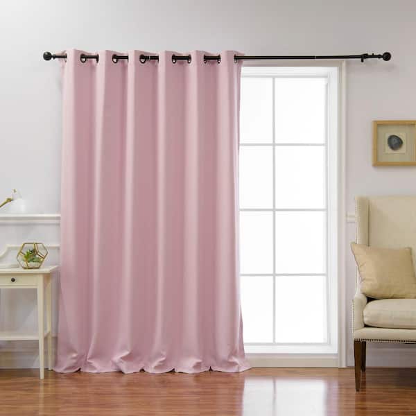 Best Home Fashion Light Pink Grommet Blackout Curtain - 80 in. W x 84 in. L