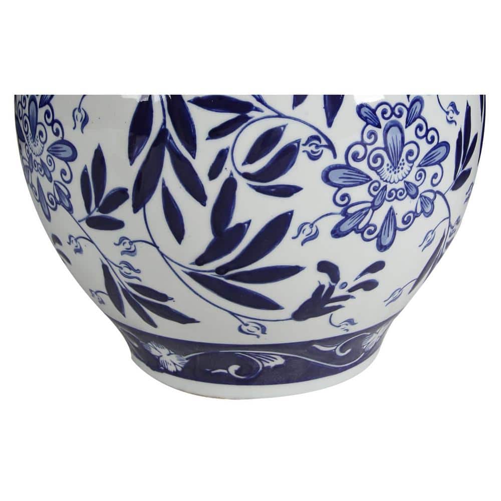 Classic Blue and White Porcelain Bouquet Vase - 9"