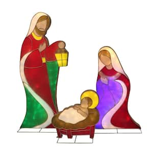 54 in. Outdoor Lighted Nativity Set with 240-Lights (3-Piece)