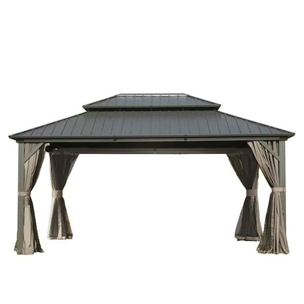 Kozyard Hardtop Gazebo - Permanent Metal Pavilion with