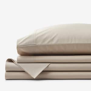 The Company Store Legends Hotel Supima Deep Pocket 4-Piece Feather Grey  Cotton Percale Queen Sheet Set EC52-Q-FTHR-GRY - The Home Depot