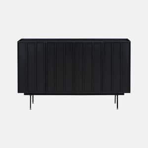 Black 33.8 in. H Modern Cabinet with 4 Doors