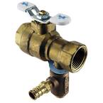 3/4 in. LF Brass Full Port Threaded Ball Valve with Integral Thermal Expansion Relief Valve 1/2 in. PEX-B Barb Outlet