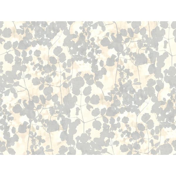 York Wallcoverings Cream Pressed Leaves Unpasted Paper Matte Wallpaper, 27 in. by 27 ft.