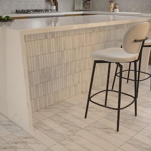 Volakas White 4 in x 16 in Honed Subway Marble Wall and Floor Tile (7.999 Sq. Ft./Case)