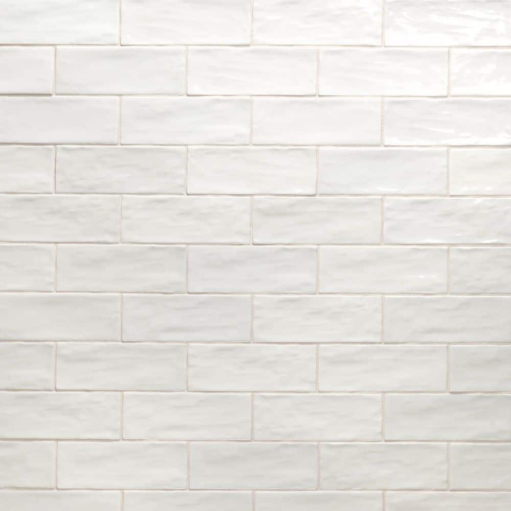 Pelerine Bianco 3 in. x 4 in. Glossy Ceramic Wall Tile Sample price history on PriceWatchPro