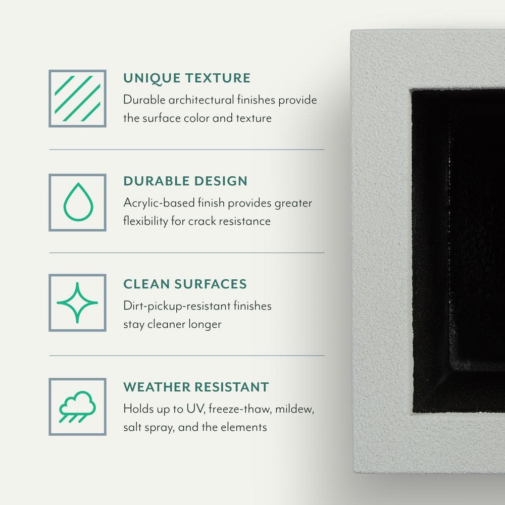 White Extra Large Modern Rectangular Outdoor Planter