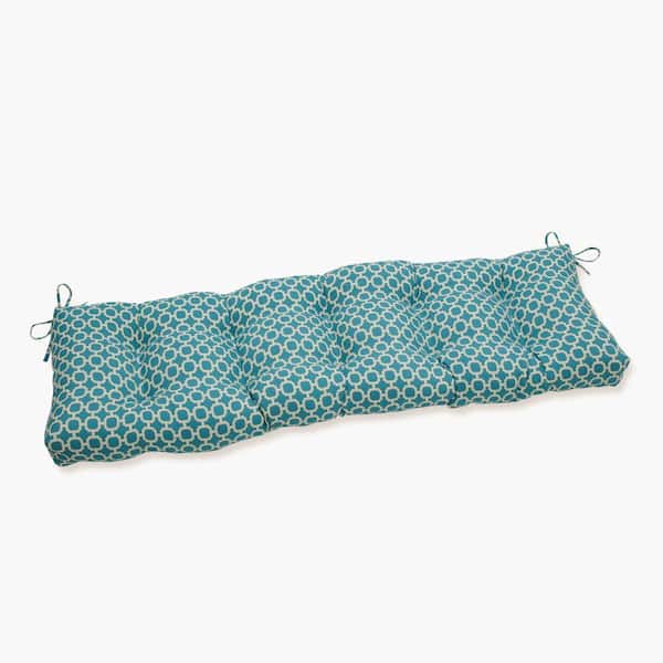 Pillow Perfect Other Rectangular Outdoor Bench Cushion in Green