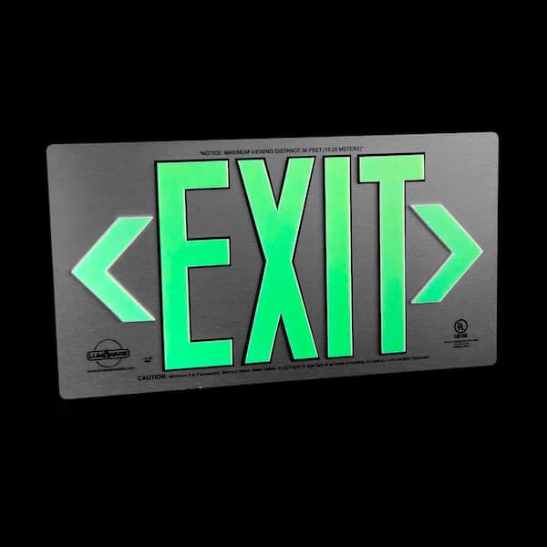 self luminous exit signs home depot