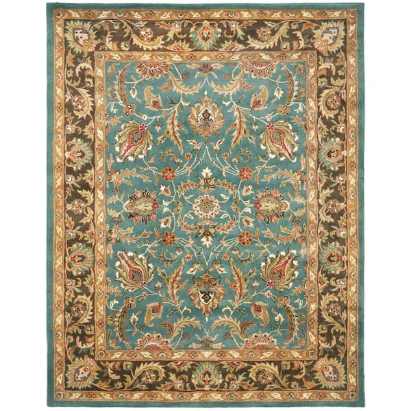 SAFAVIEH Heritage Blue/Brown 10 ft. x 14 ft. Floral Antique Area Rug