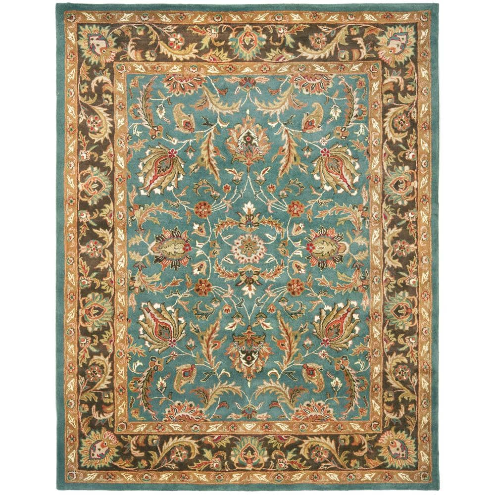 Elegance Heritage Hand-Tufted Wool Runner in Blue and Brown