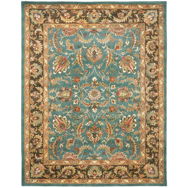 Safavieh Heritage Blue Brown 8 Ft X 11, Teal Blue And Brown Area Rugs