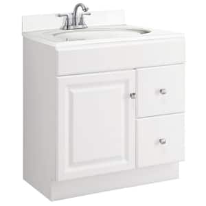 Wyndham 30 in. W x 18 in. D Unassembled Bath Vanity Cabinet Only in White Semi-Gloss