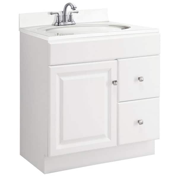 Design House Wyndham 30 in. W x 18 in. D Unassembled Bath Vanity Cabinet Only in White Semi-Gloss