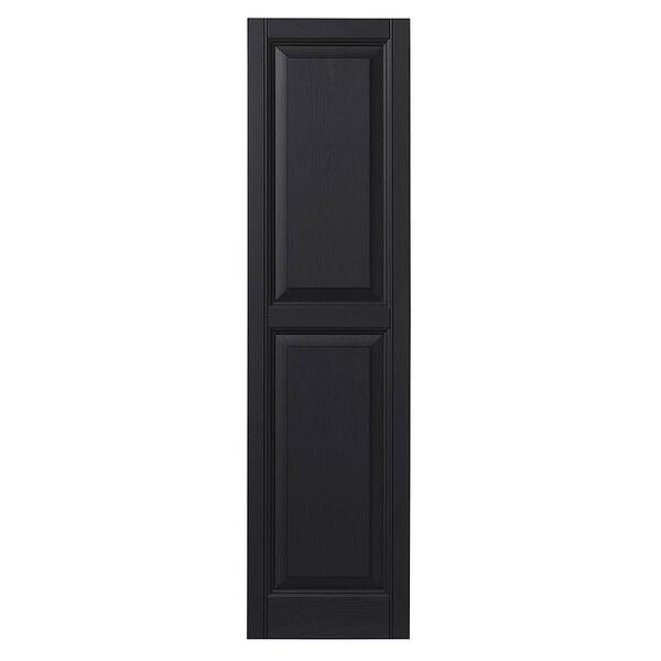 knal Isolator Decoratief Ply Gem 15 in. x 59 in. Raised Panel Polypropylene Shutters Pair in  Black-VINRP1559 33 - The Home Depot