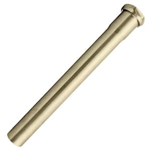 1-1/4 in. x 12 in. Brass Slip Joint Extension Tube in Polished Brass