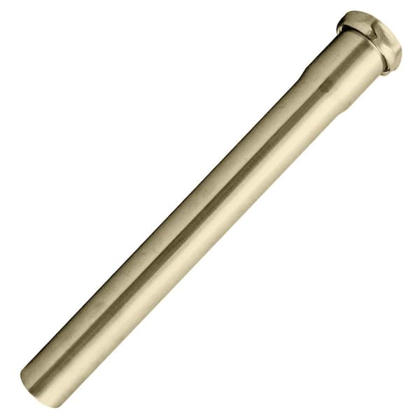 Westbrass 1-1/4 in. x 12 in. Brass Slip Joint Extension Tube in Polished Brass