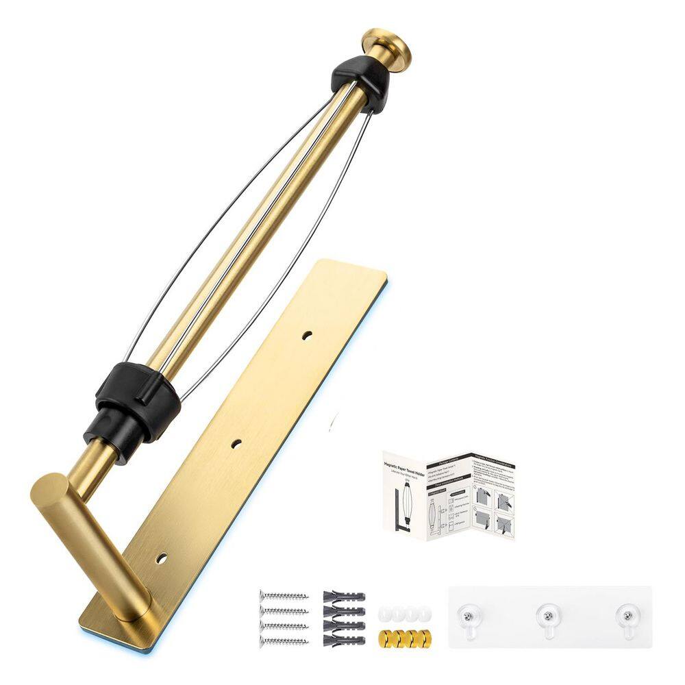 Magnetic Gold Paper Towel Holder Strong Magnet Adjustable Damping Wall Mount for Kitchen Fridge Garage RV price history on PriceWatchPro