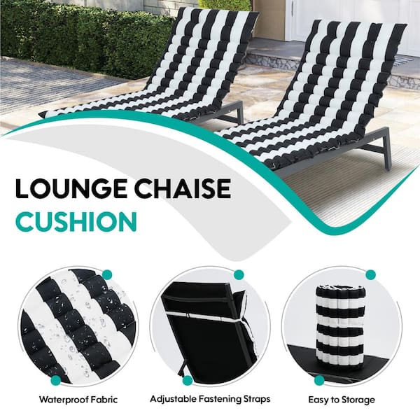 unique choice 72.83 in. x 23.62 in. 2 PCS Set Outdoor Chaise