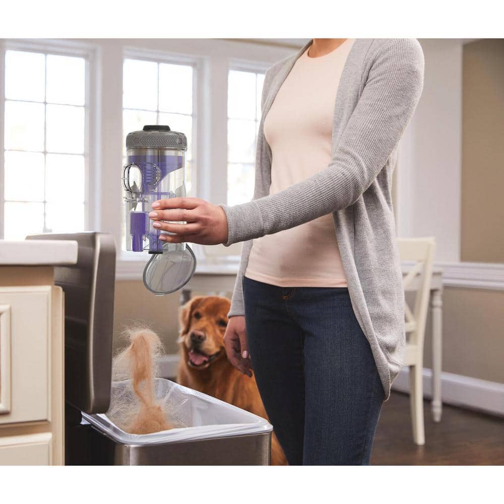 Purple Cordless Stick Vacuum for Pets with Anti-Tangle Brush