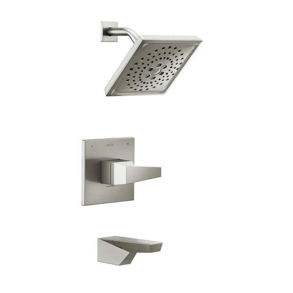 Delta Trillian 1-Handle Wall-Mount Tub and Shower Trim Kit in Stainless (Valve not Included)