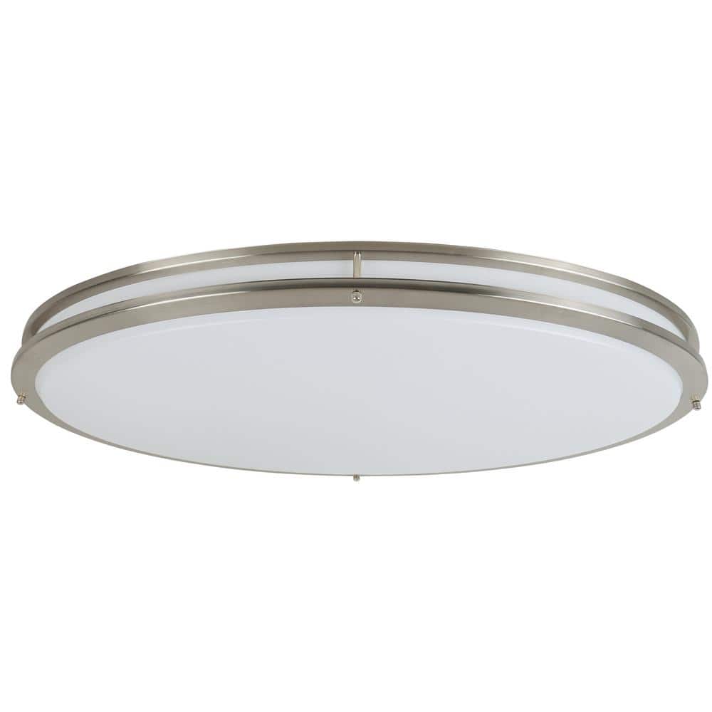 Owens 32" Brushed Nickel Contemporary LED Flush Mount Light