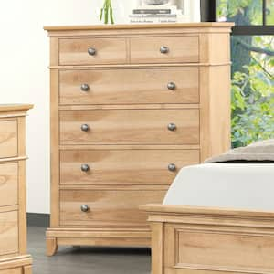 Zeller Natural Oak 6-Drawer 40 in. Chest of Drawers