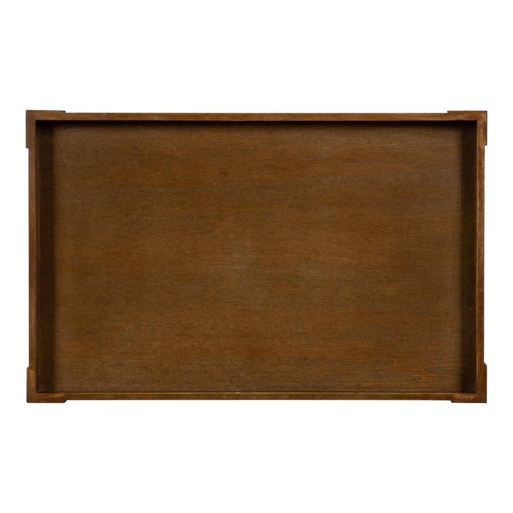 Bellport Rustic Brown Wood Side Table with Shelf
