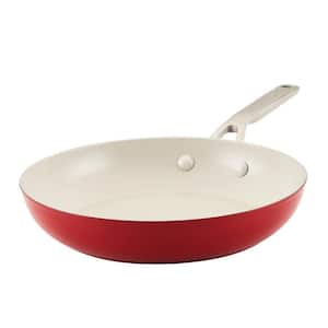 Hard Anodized 10- Inch Aluminum Ceramic Nonstick Frying Pan in Empire Red