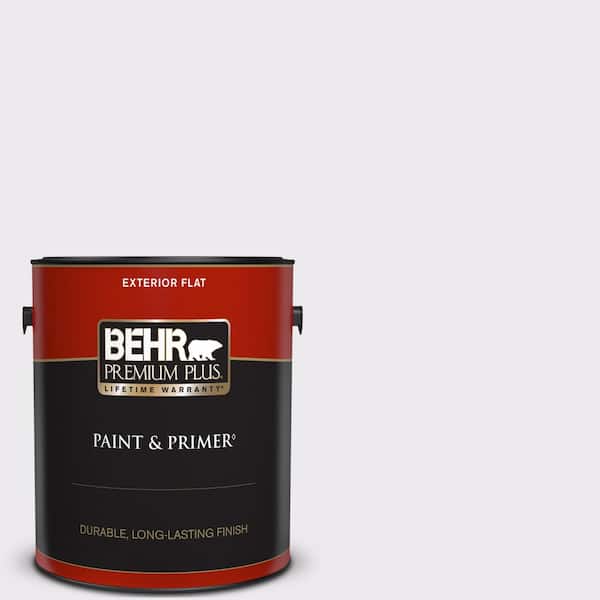 BEHR PREMIUM PLUS 1 gal. #630A-1 Amethyst Cream Flat Exterior Paint & Primer