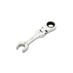 13 mm 90-Tooth 12 Point Stubby Flex Ratcheting Combination Wrench