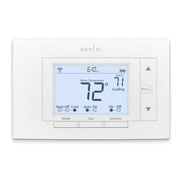 Emerson Sensi 7-day Programmable Wi-Fi Smart Thermostat, No C-Wire Required for Most Systems