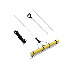 102 in. Floating Weed Landscape Aluminun Handle Bow Rake with Foam Floats for Lawn Care and Pond