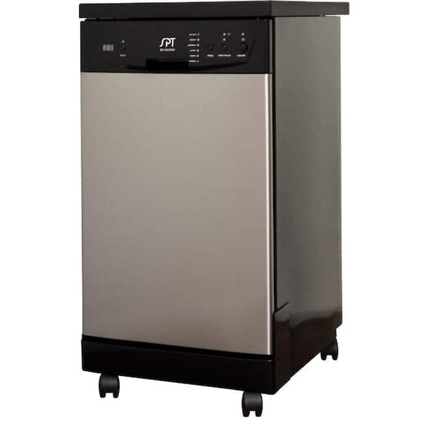 SPT 18 in. Front Control Portable Dishwasher in Stainless Steel with Energy Star-DISCONTINUED