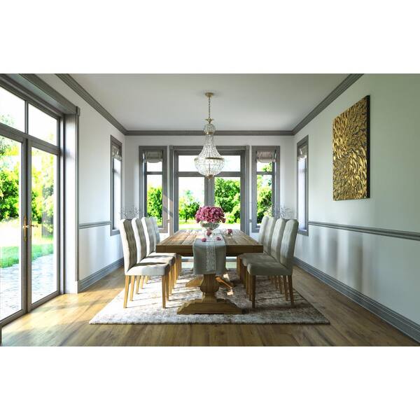 Ornamental Mouldings Prestained Gray 1/2 in. x 4-1/2 in. x 96 in. Wood Crown Moulding