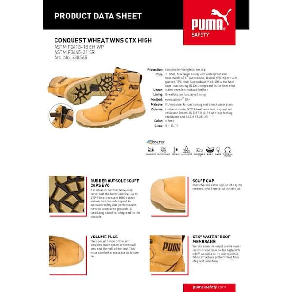 PUMA Scuff Caps Evo Women's Conquest CTX 7 in. High Safety Work