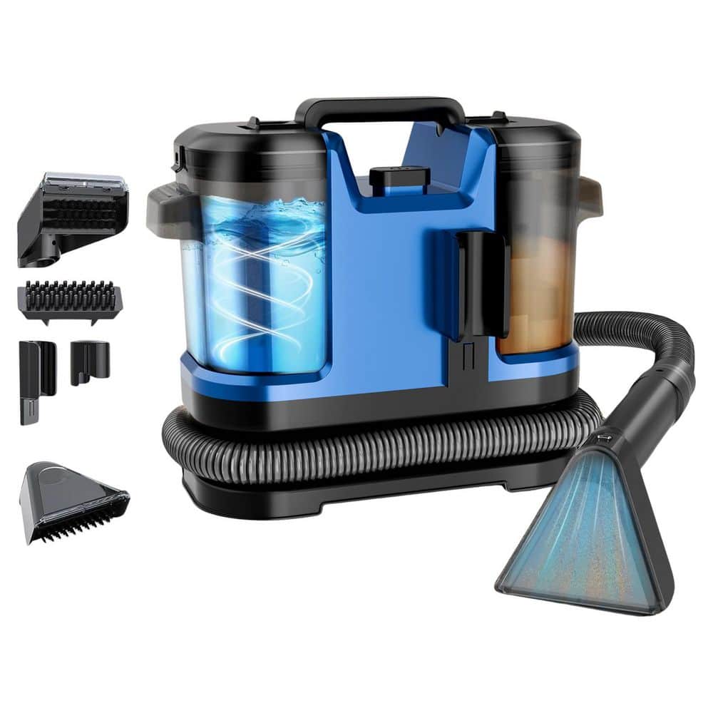 LAIFUCAM 450W Carpet Cleaner w 18KPa Suction, 0.8L+1.8L Tanks, 5ft