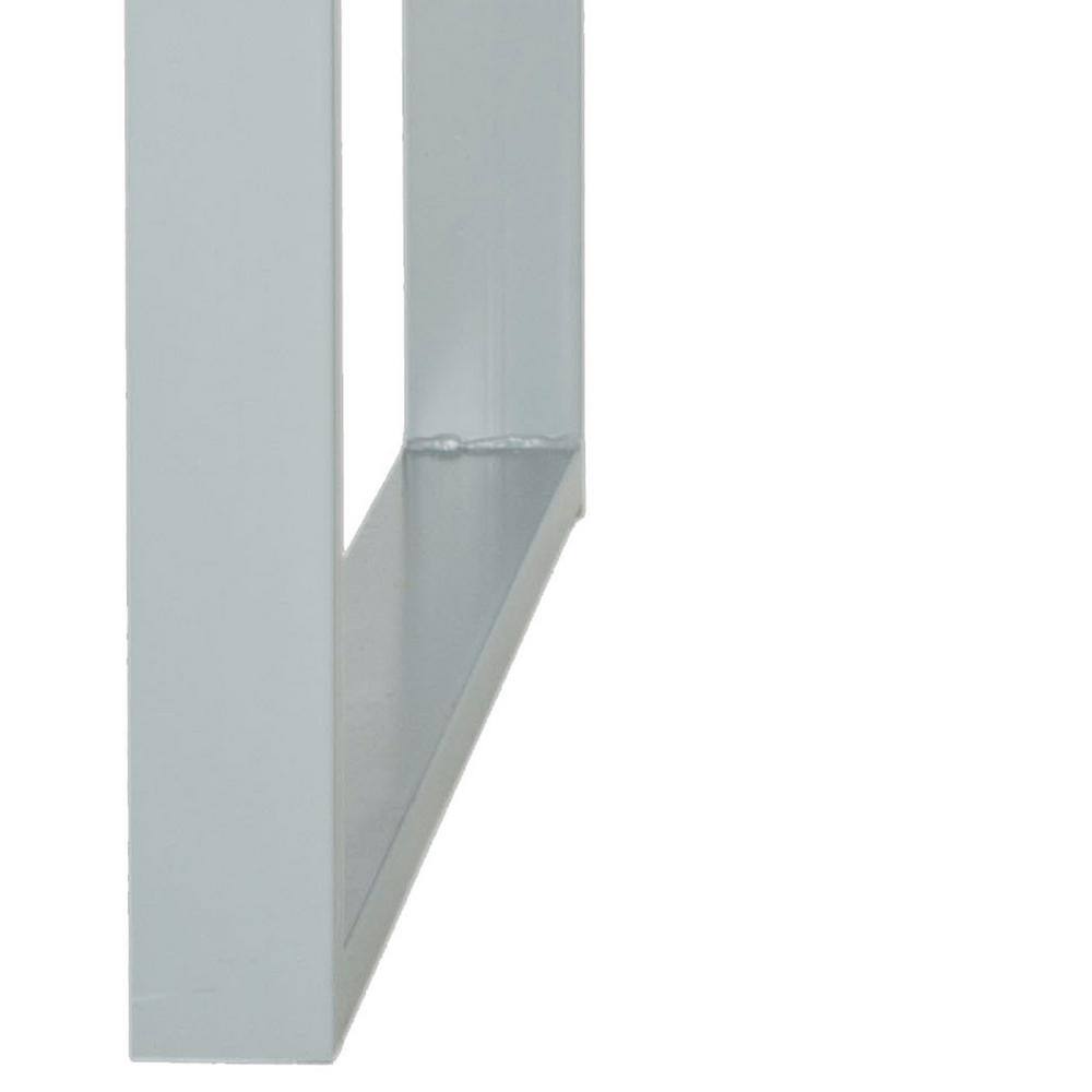 Barton 47'' White and Gray Transitional Home Office Desk with Drawers