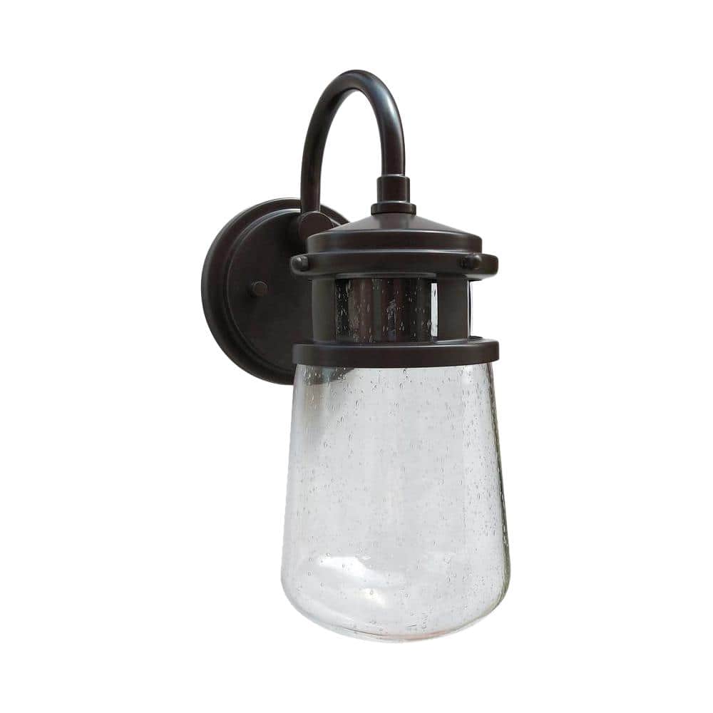 12.3 in. 1-Light Antique Bronze Hardwired Outdoor Wall Light Lantern Sconce with No Bulb Included price history on PriceWatchPro