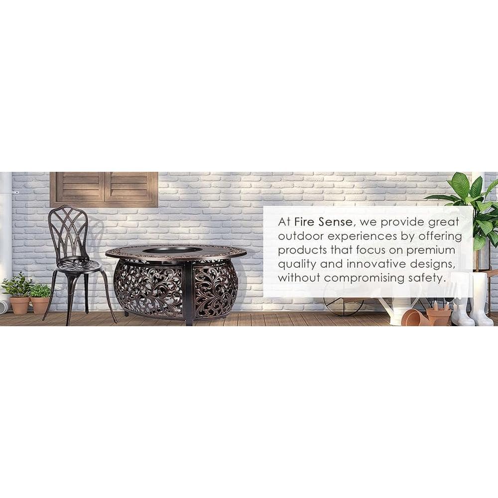 53" Bronze Cast Aluminum Gas Fire Pit Table