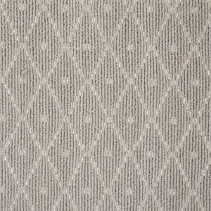 6 in. x 6 in. Pattern Carpet Sample - Merino Diamond Dot - Color Alloy