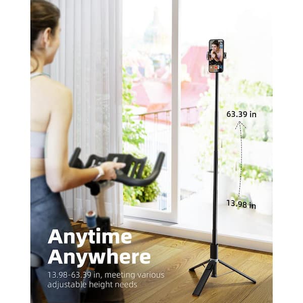 62" Phone Tripod & Selfie Stick, Extendable Cell Phone Tripod Stand With Wireless Remote And Phone Holder - View #10