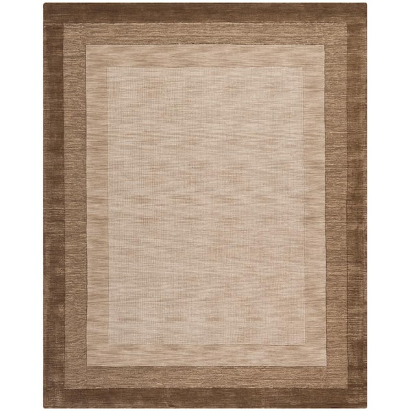 SAFAVIEH Impressions Beige/Brown 8 ft. x 10 ft. Border Area Rug