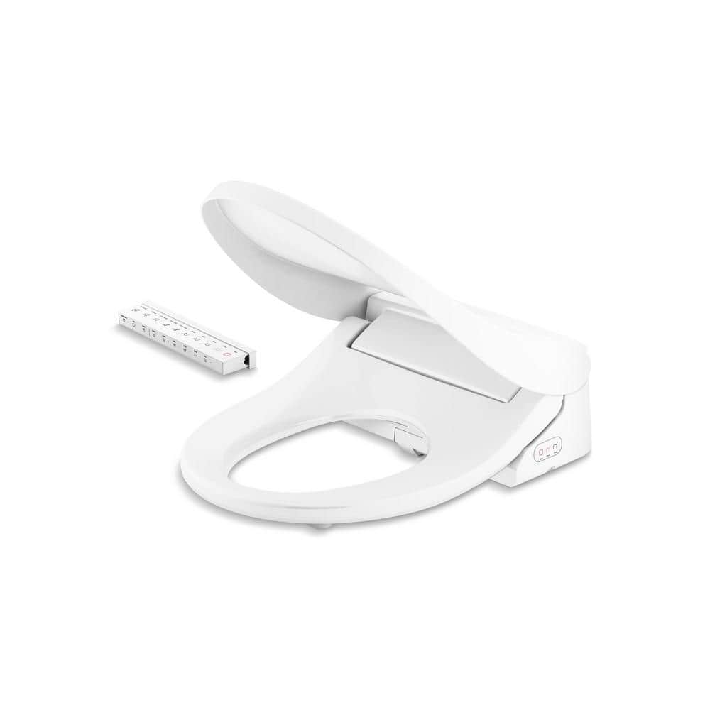 White Round Heated Bidet Toilet Seat with Remote Control