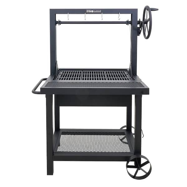 26 in. Santa Maria Charcoal and Wood Grill in Black with Cover Included
