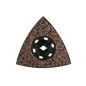 StarlockMax Oscillating Multi-Tool 4-1/2 in. Tungsten Carbide 20 Grit Delta Triangle Sanding Pad
