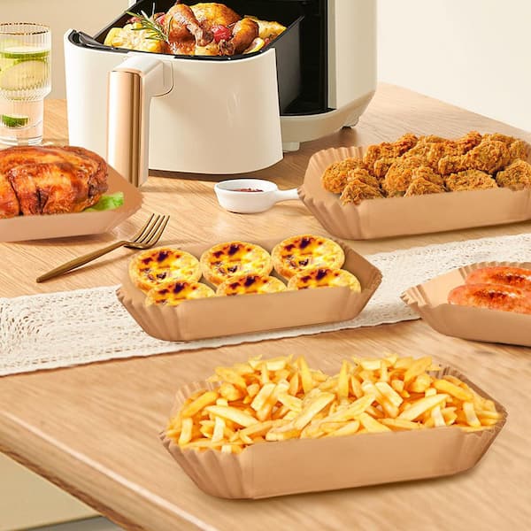 Upgraded Rectangle Air Fryer Liners with Higher Non-Stick and Oil-Proof Design 200-Pack