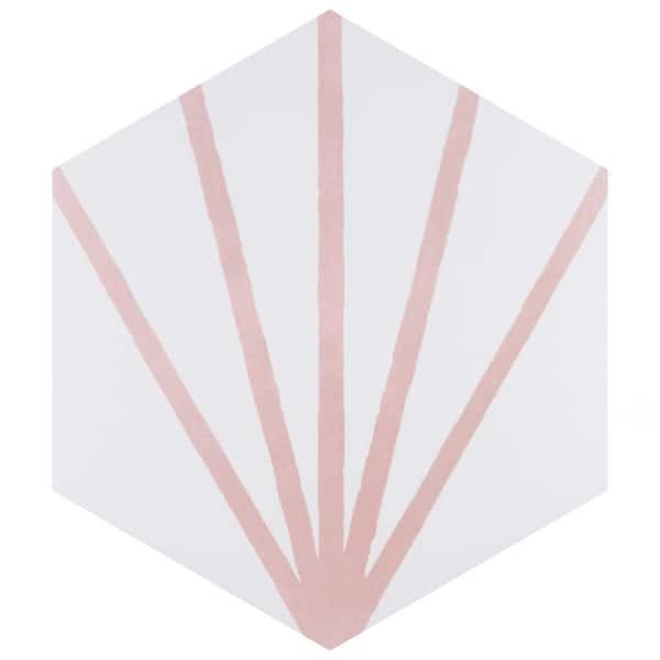 Horizon Dawn Hex Rosa 7-3/4 in. x 9 in. Ceramic Floor and Wall Tile (8.88 sq. ft./Case)
